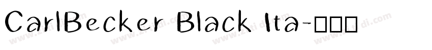 CarlBecker Black Ita字体转换